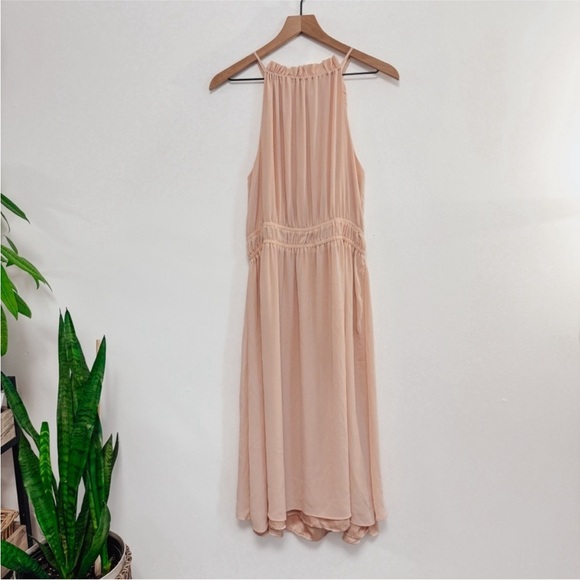 H&M Blush Pink Mini Dress Halter Neckline - Medium - Picture 1 of 13